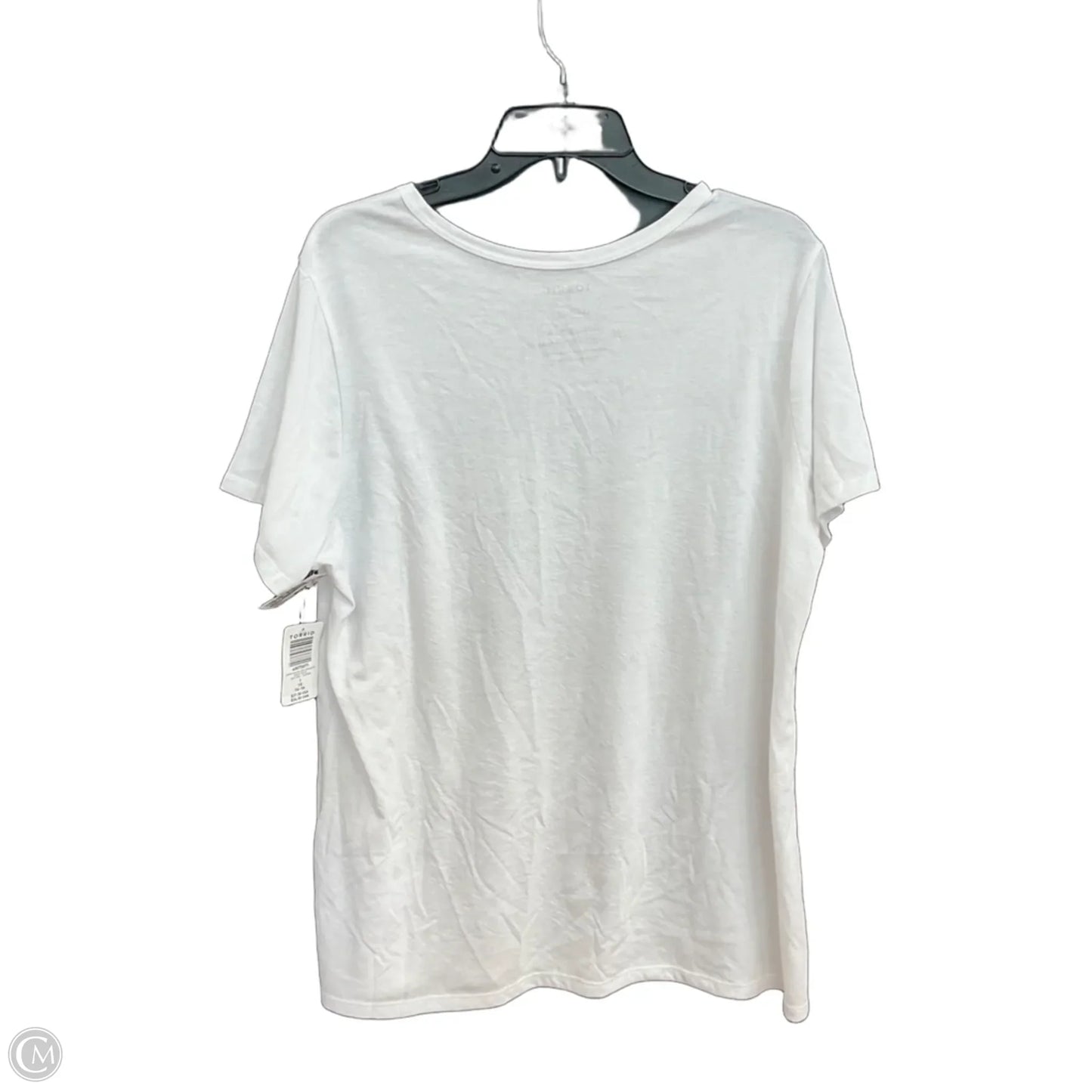 Top Short Sleeve By Torrid In White, Size: 1x
