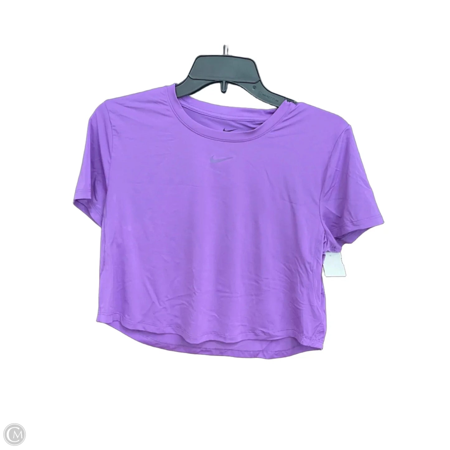 Athletic Top Short Sleeve By Nike In Purple, Size: S