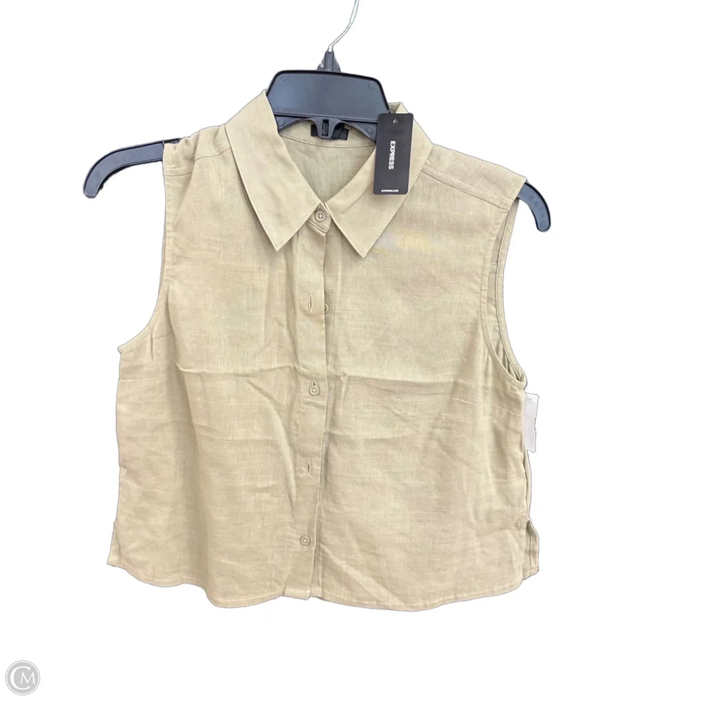 Top Sleeveless By Express In Green, Size: Xs