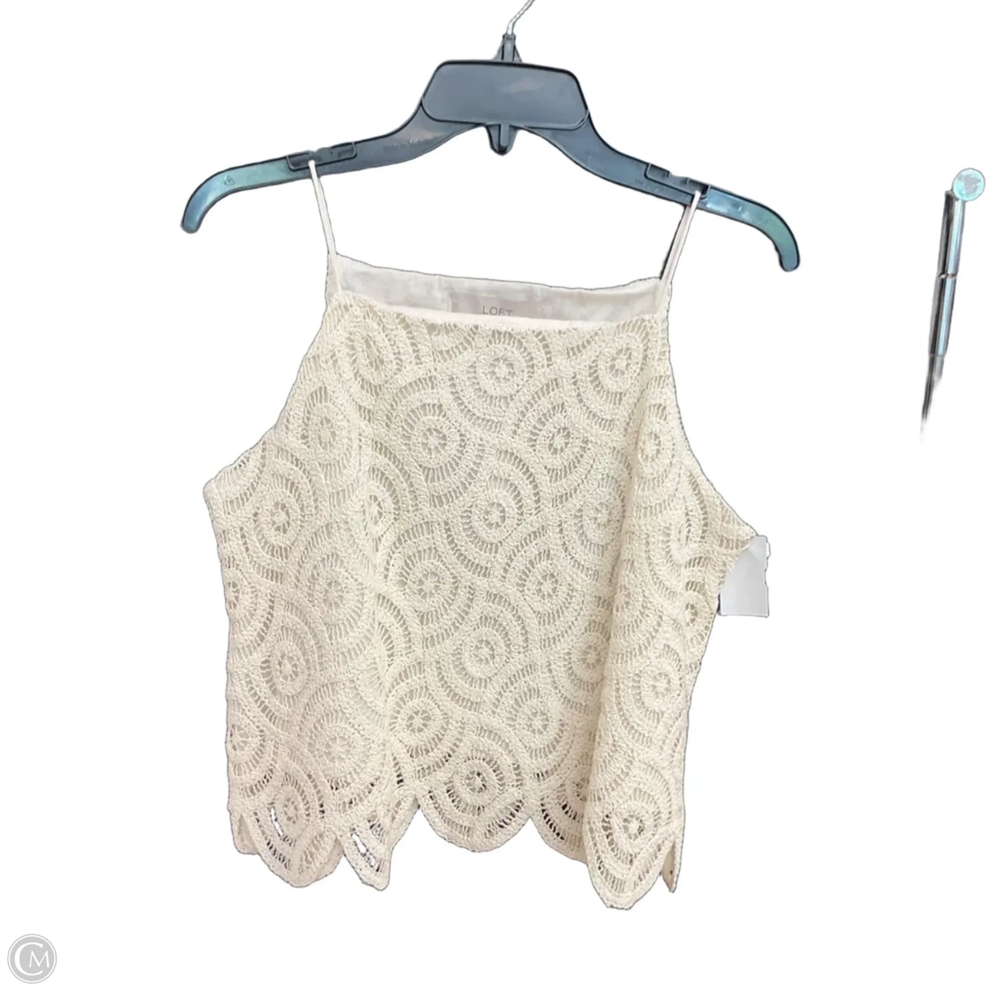 Top Sleeveless By Loft In White, Size: S