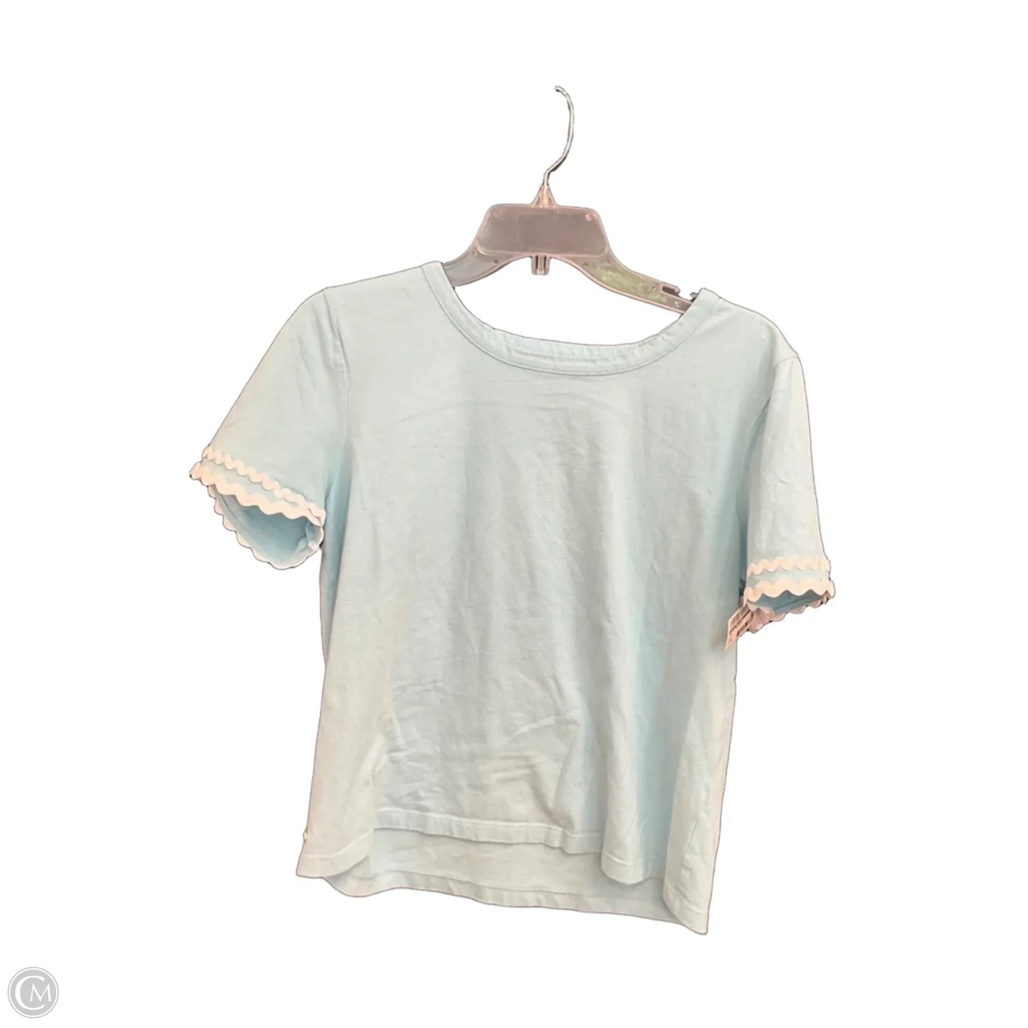 Top Short Sleeve Designer By Lilly Pulitzer In Blue, Size: M