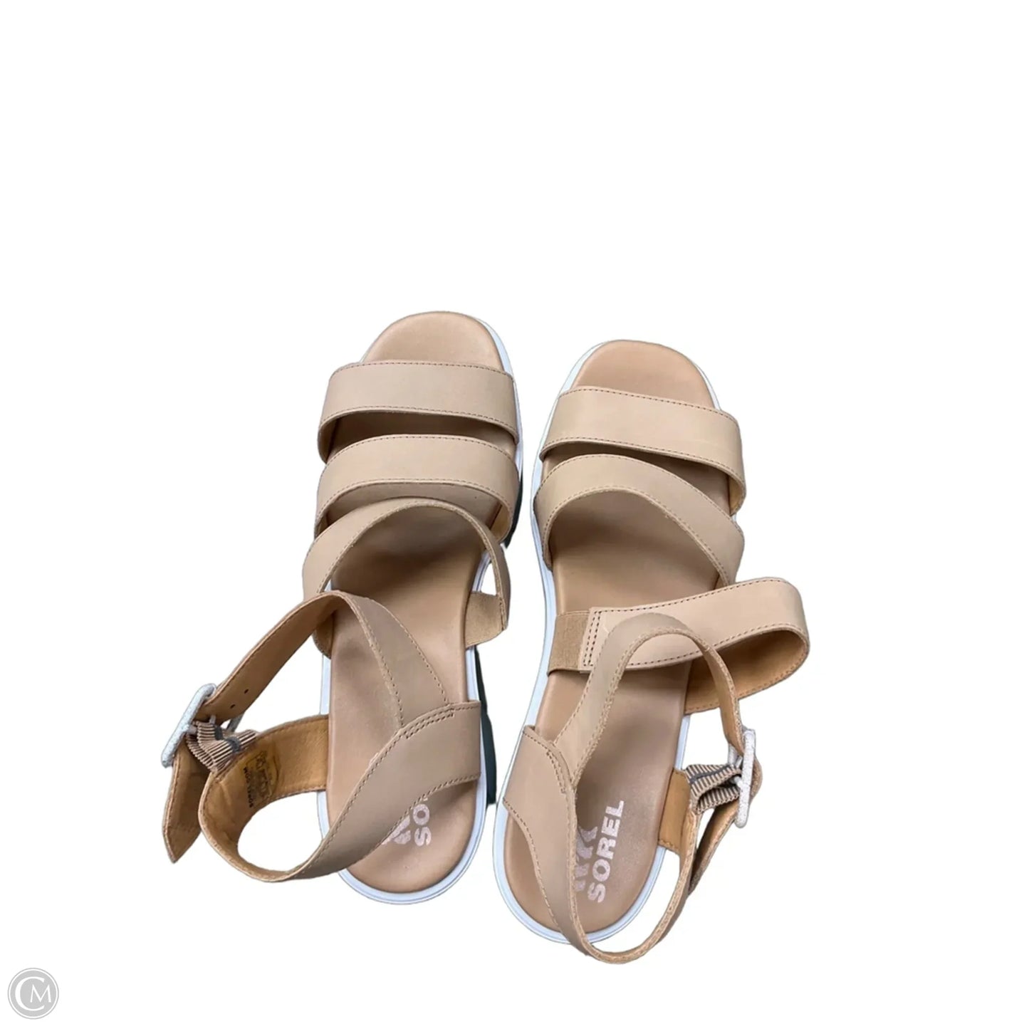 Sandals Flats By Sorel In Beige, Size: 10