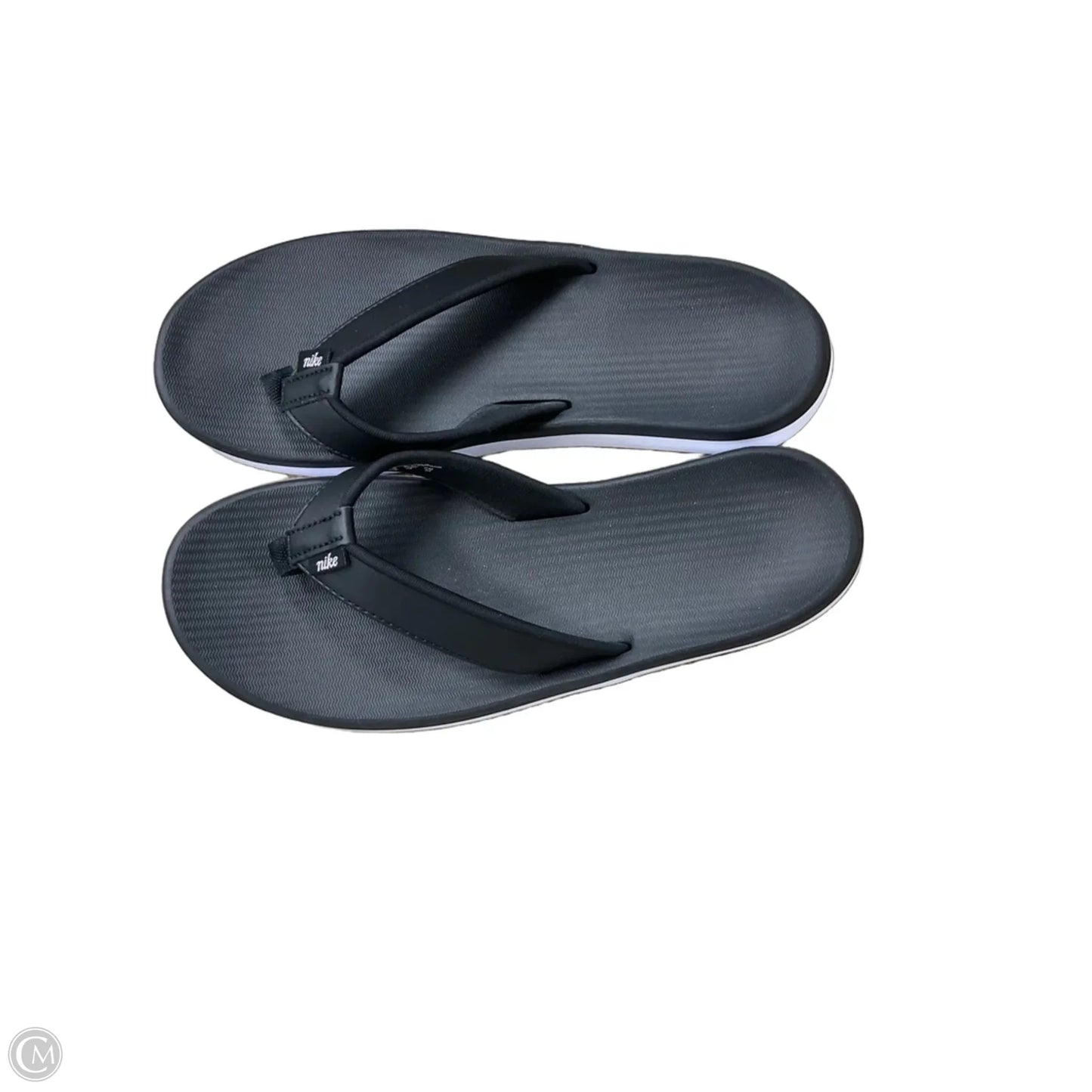 Sandals Flip Flops By Nike In Black, Size: 7