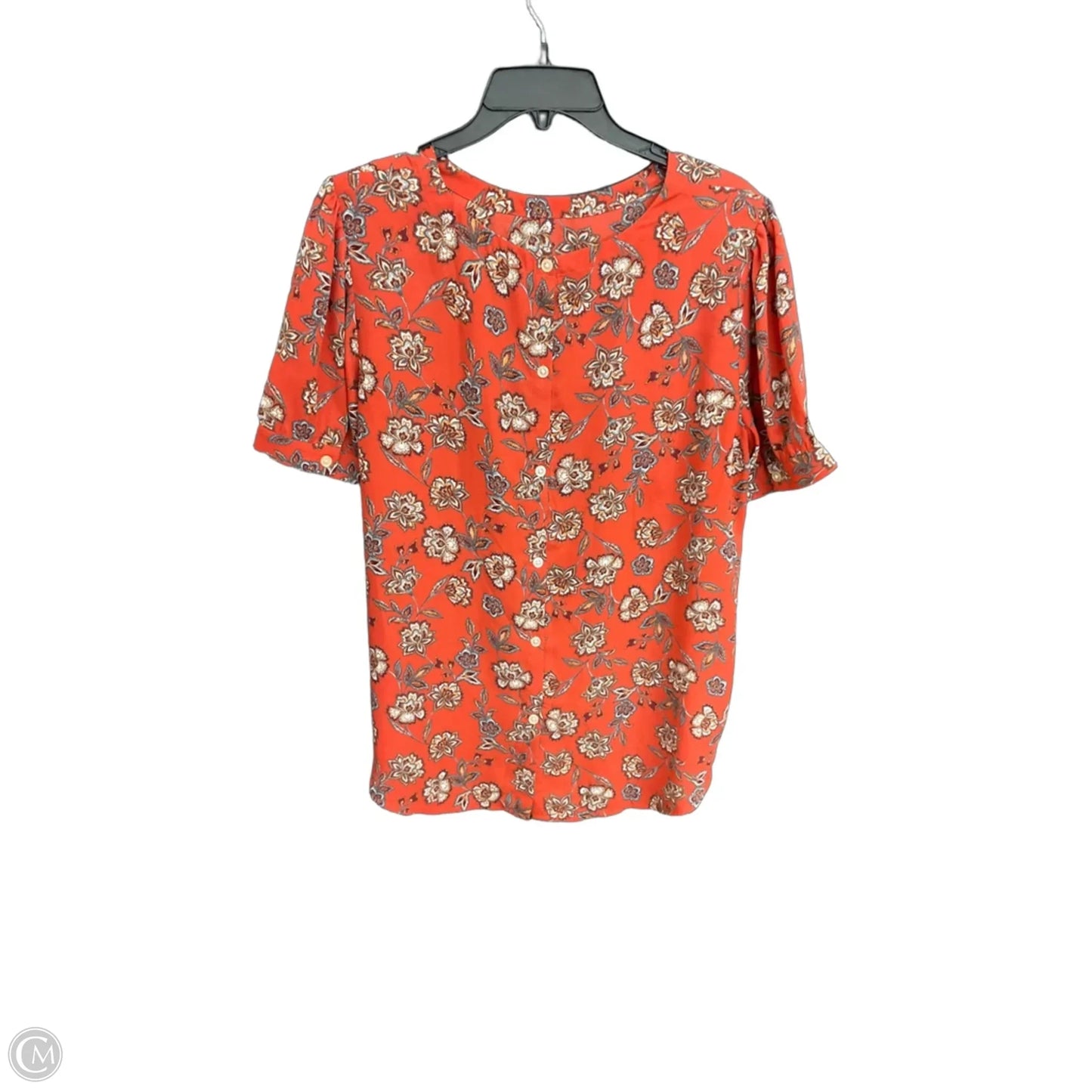Top Short Sleeve By Loft In Orange, Size: L