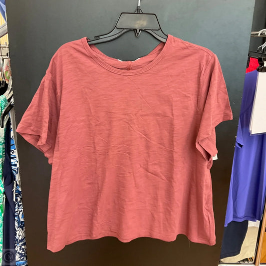 Athletic Top Short Sleeve By Athleta In Red, Size: 1x