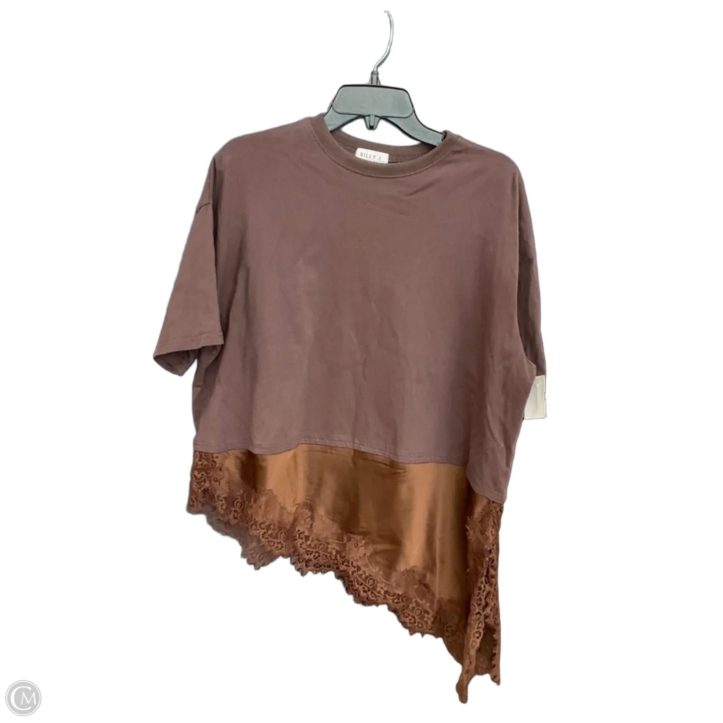 Top Short Sleeve By Cmc In Brown, Size: S
