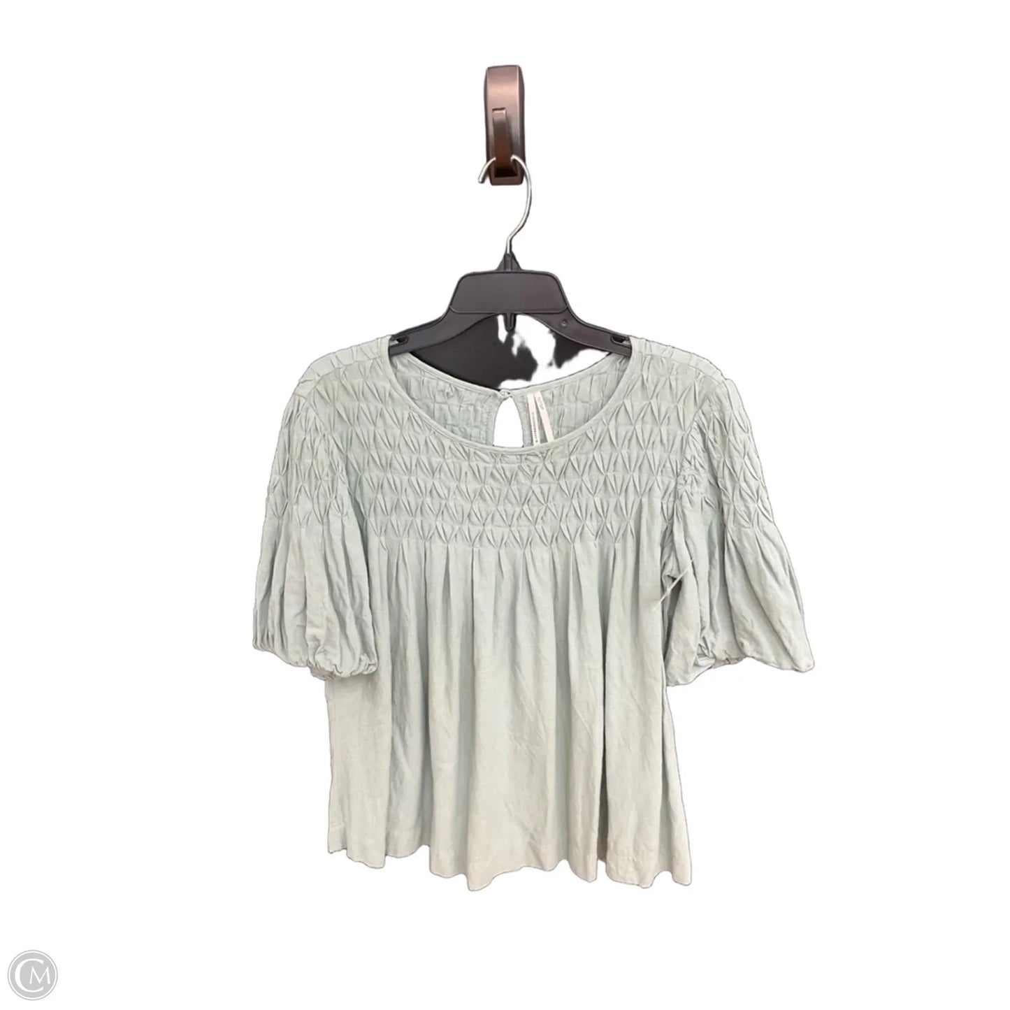 Top Short Sleeve By Anthropologie In Green, Size: S