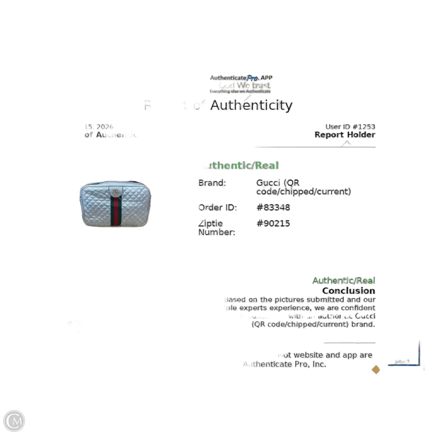 Crossbody Luxury Designer By Gucci, Size: Medium