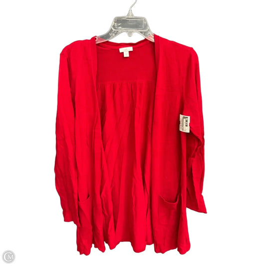 Cardigan By J. Jill In Red, Size: M