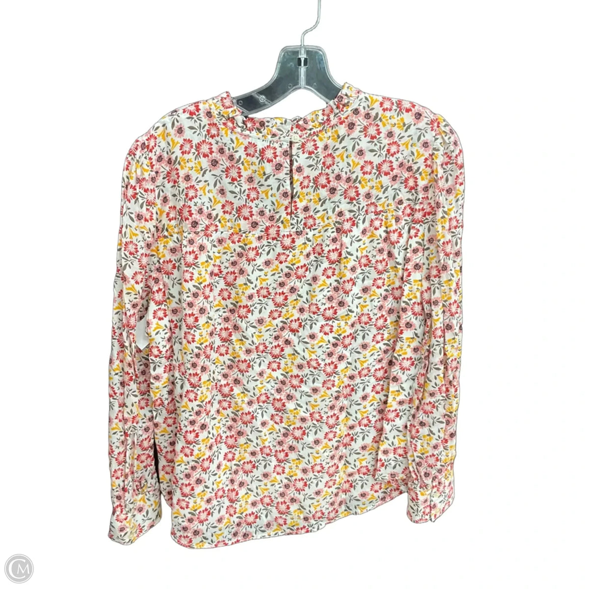 Top Long Sleeve By Loft In Floral Print, Size: L