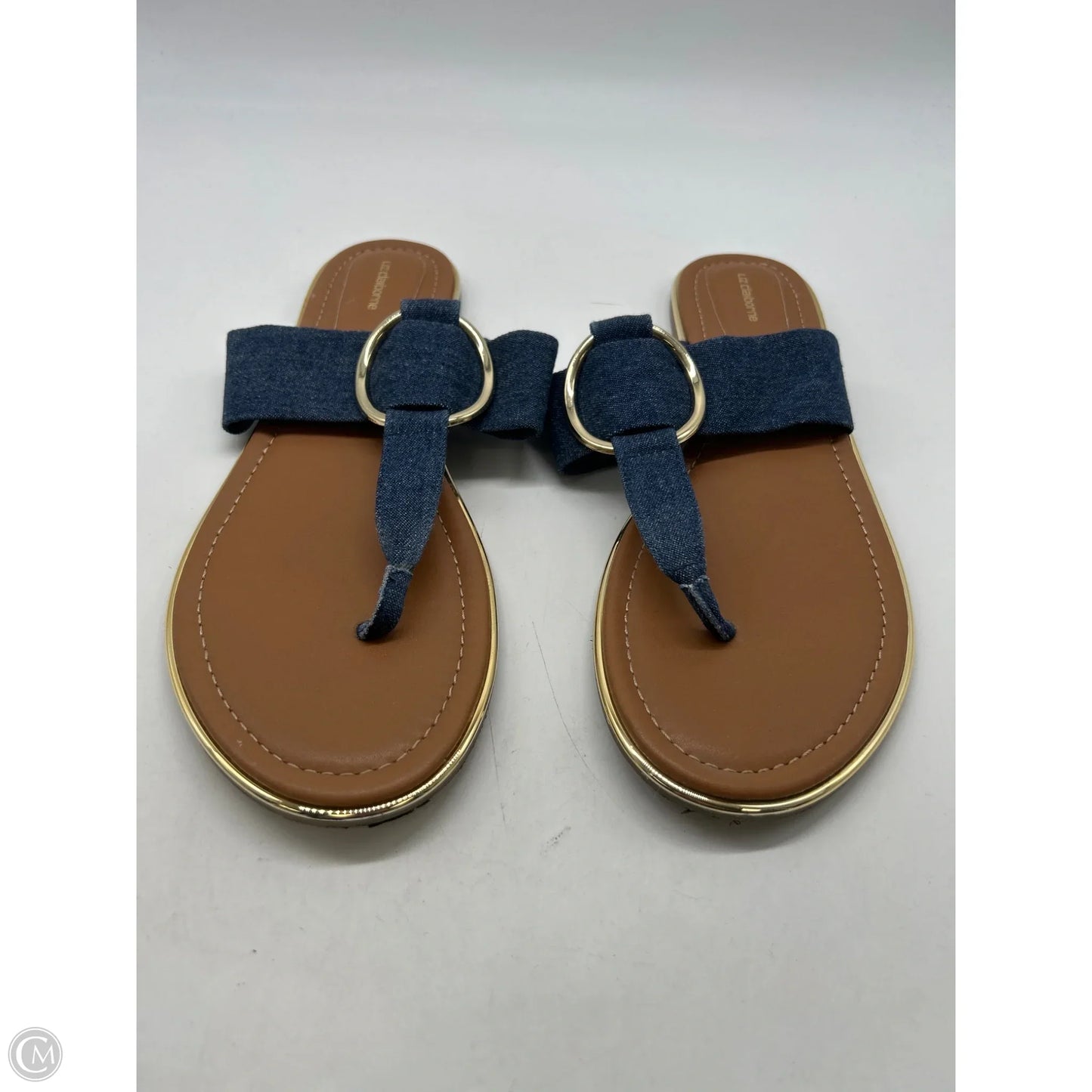 Sandals Flats By Liz Claiborne In Navy, Size: 11