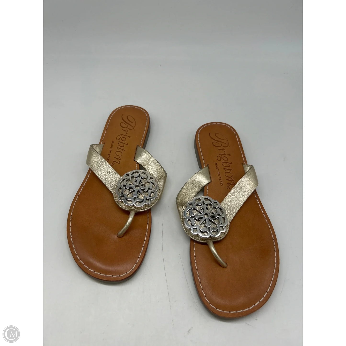 Sandals Flats By Brighton In Gold, Size: 7.5
