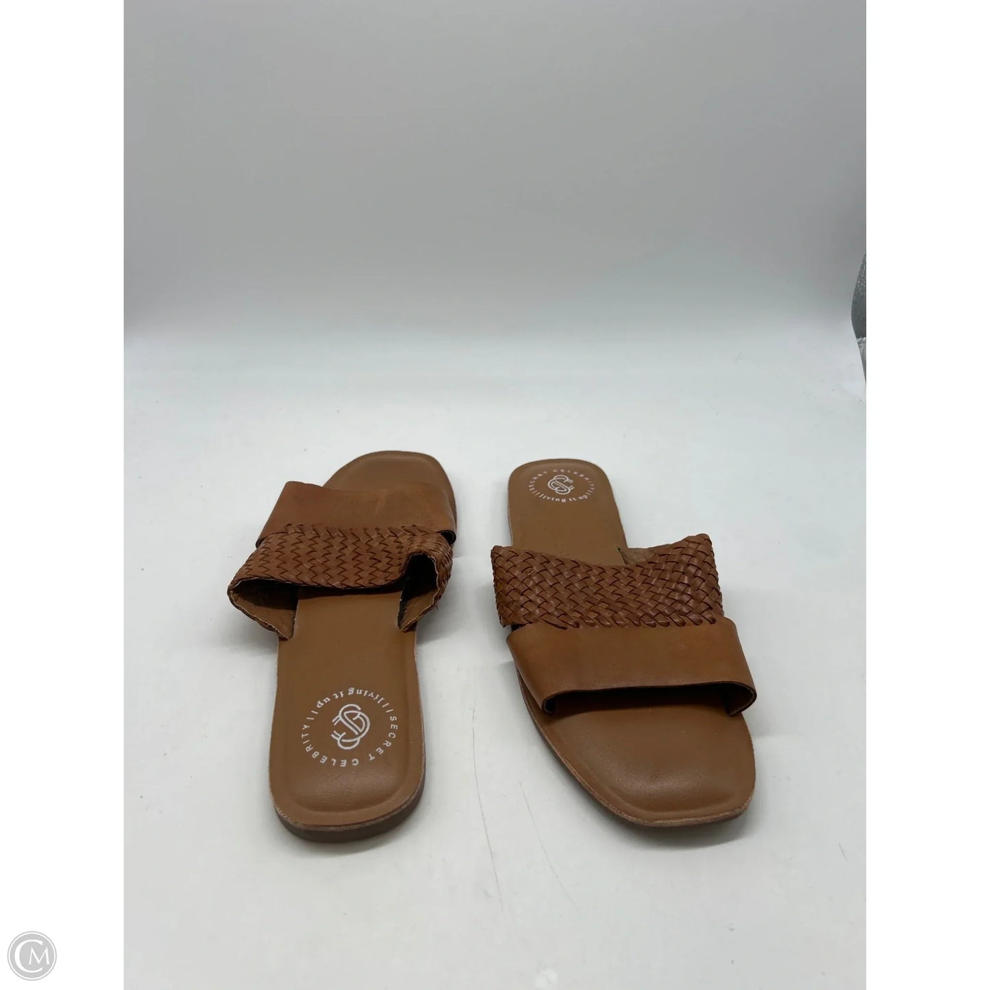 Sandals Flats By Clothes Mentor In Brown, Size: 9