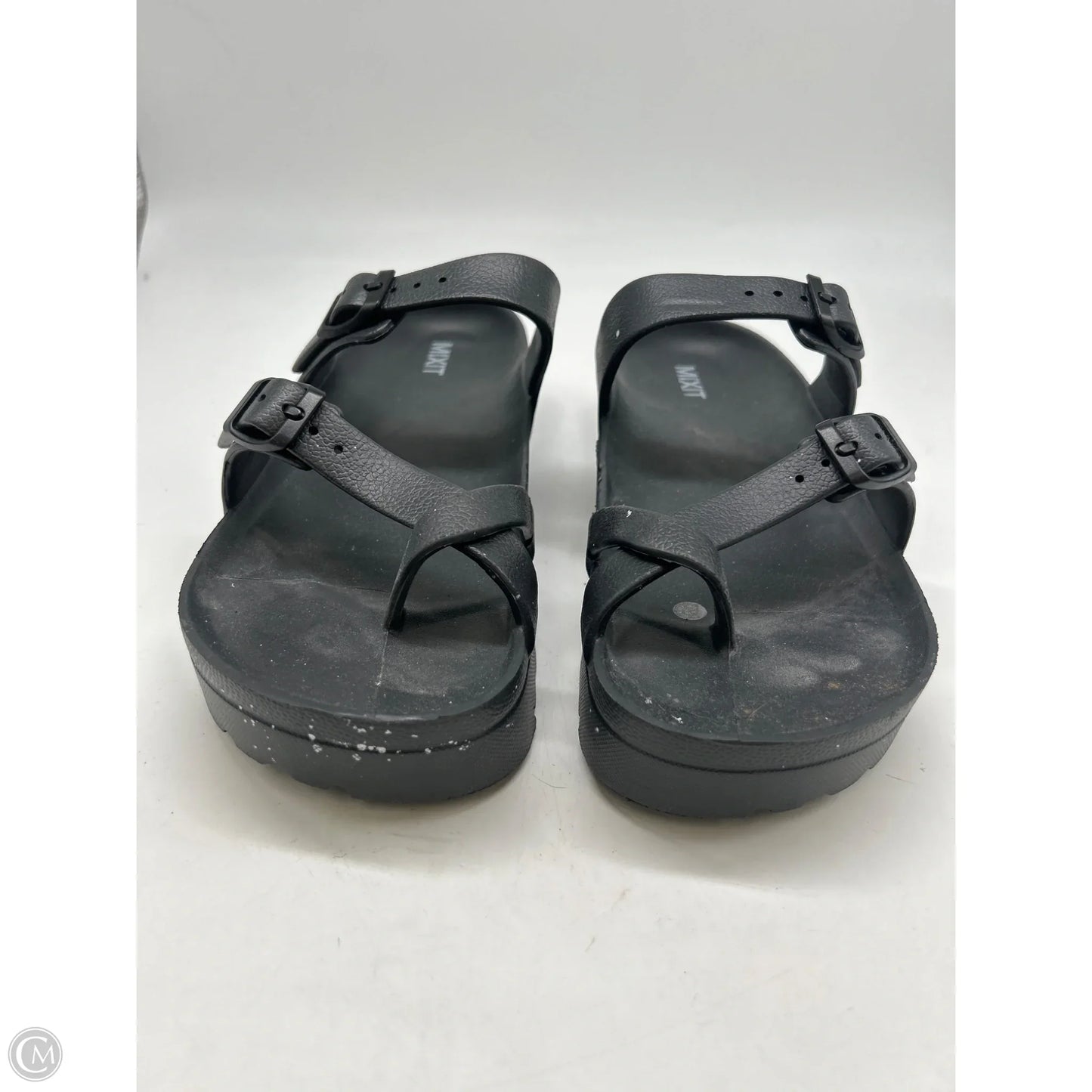 Sandals Flats By Mix It In Black, Size: 8