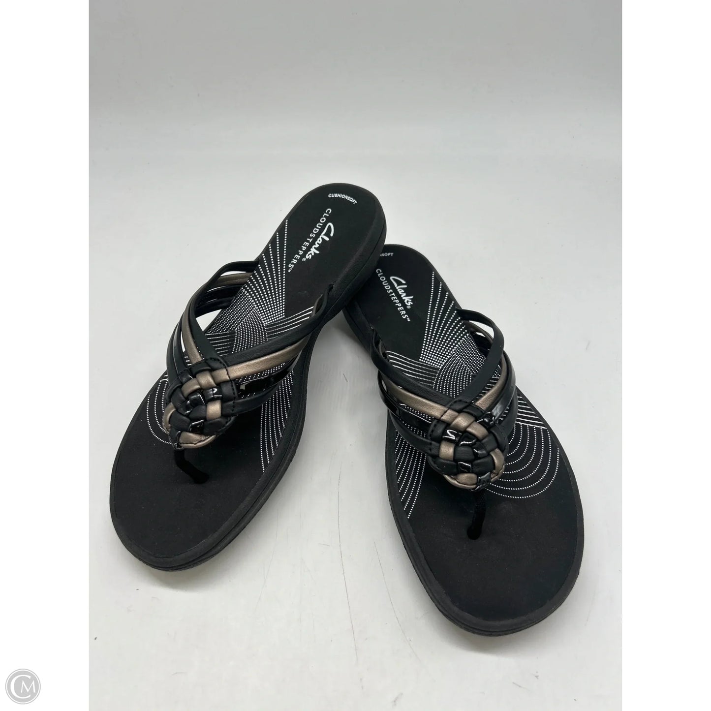 Sandals Flats By Clarks In Black, Size: 8