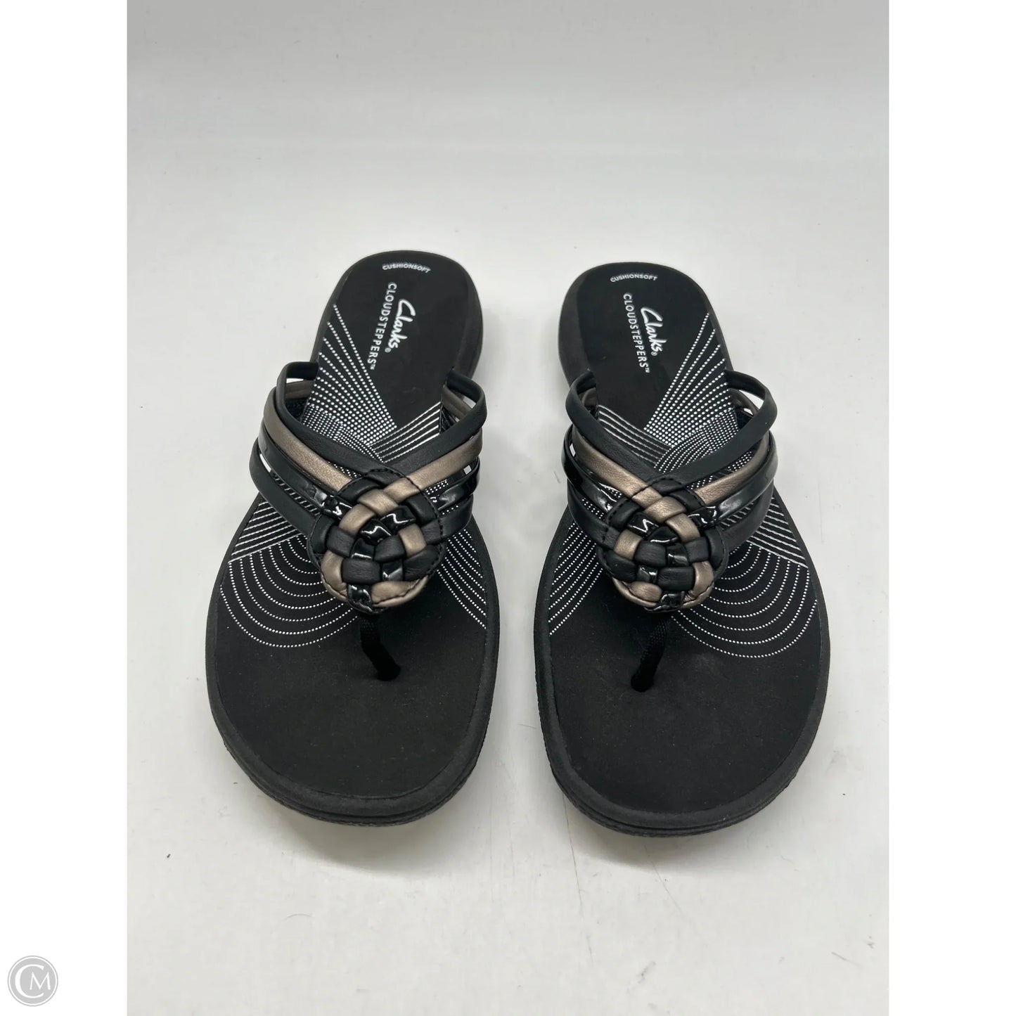 Sandals Flats By Clarks In Black, Size: 8