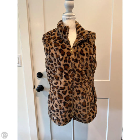 Vest Faux Fur & Sherpa By Sweet Lovely In Animal Print, Size: L