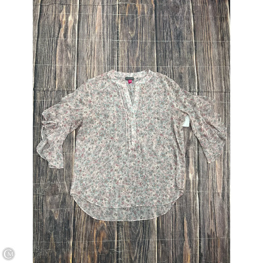 Top Short Sleeve By Vince Camuto In Floral Print, Size: M