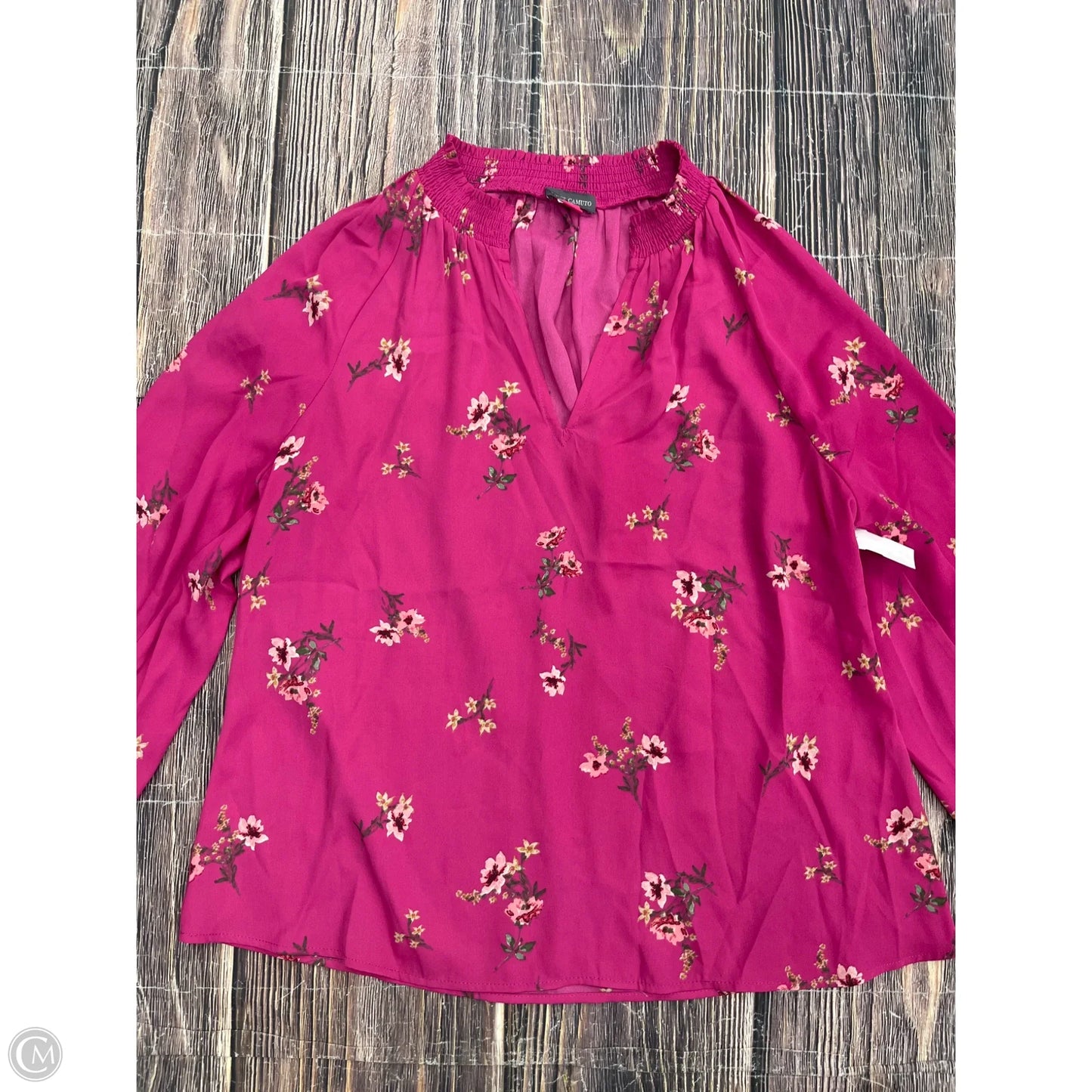 Top Long Sleeve By Vince Camuto In Pink, Size: M