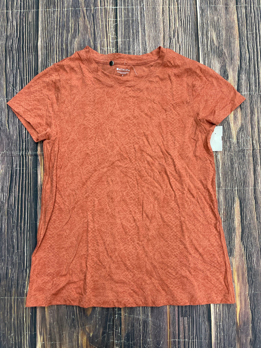 Orange Top Short Sleeve Basic Athleta, Size S