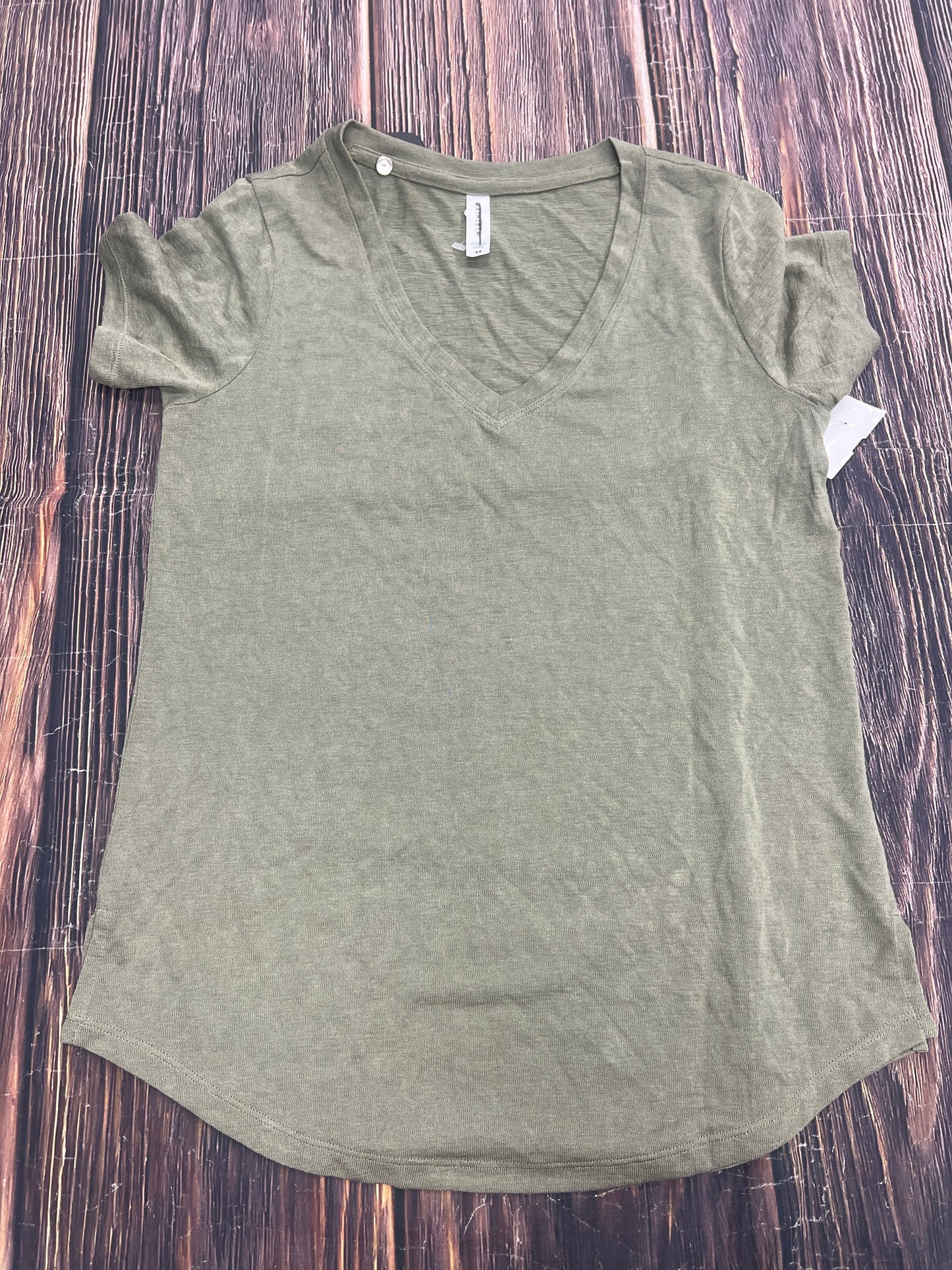 Green Top Short Sleeve Basic Athleta, Size Xs