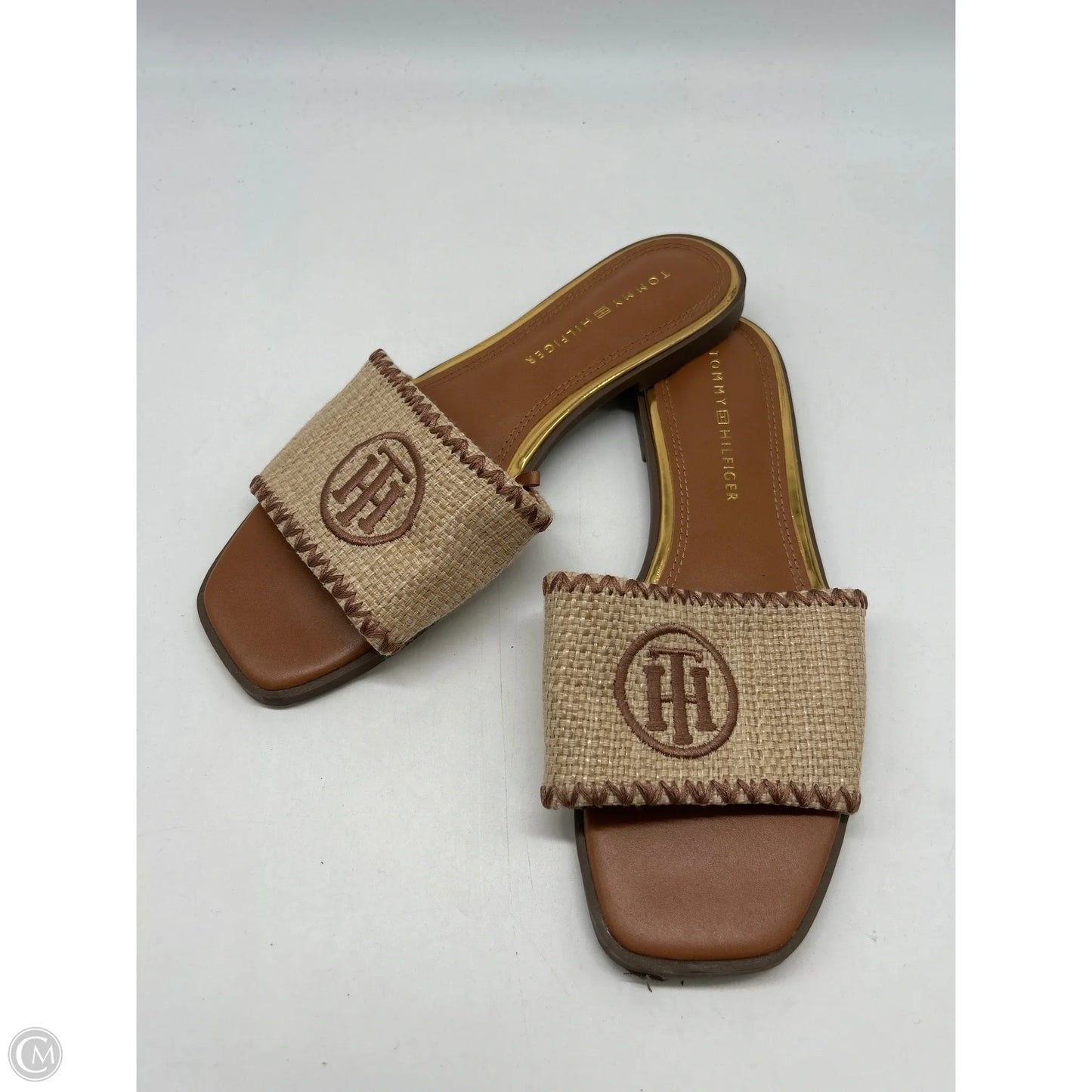 Sandals Flats By Tommy Hilfiger In Beige, Size: 8.5