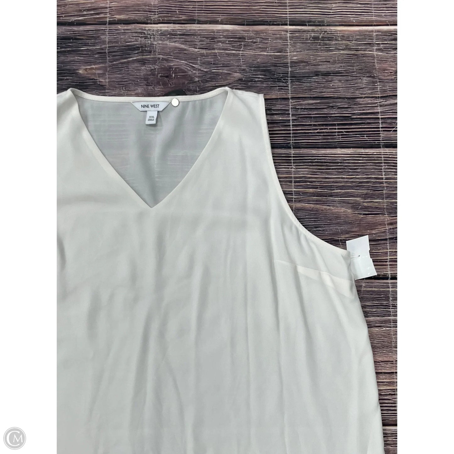 Tank Top By Nine West Apparel In White, Size: 1x