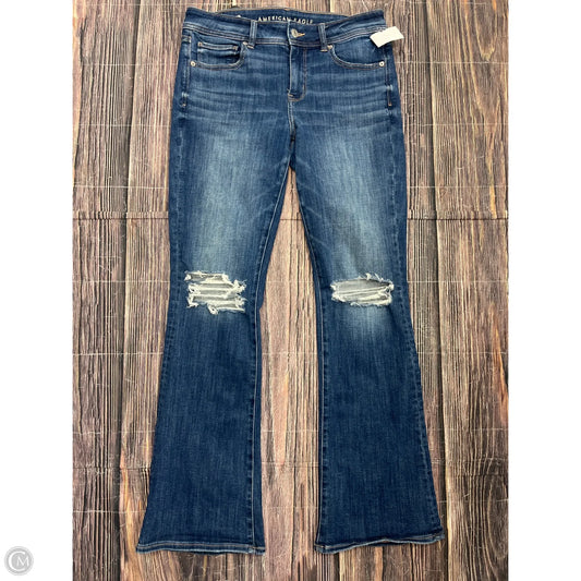 Jeans Boot Cut By American Eagle In Blue Denim, Size: 8