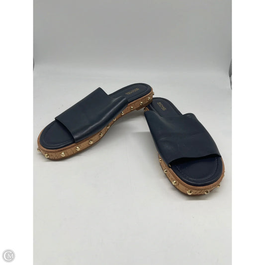 Sandals Flats By Michael By Michael Kors In Navy, Size: 10