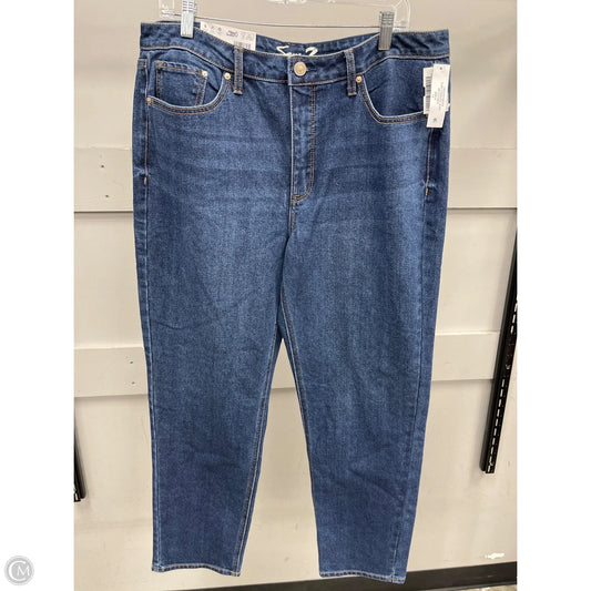 Jeans Straight By Seven 7 In Blue Denim, Size: 14