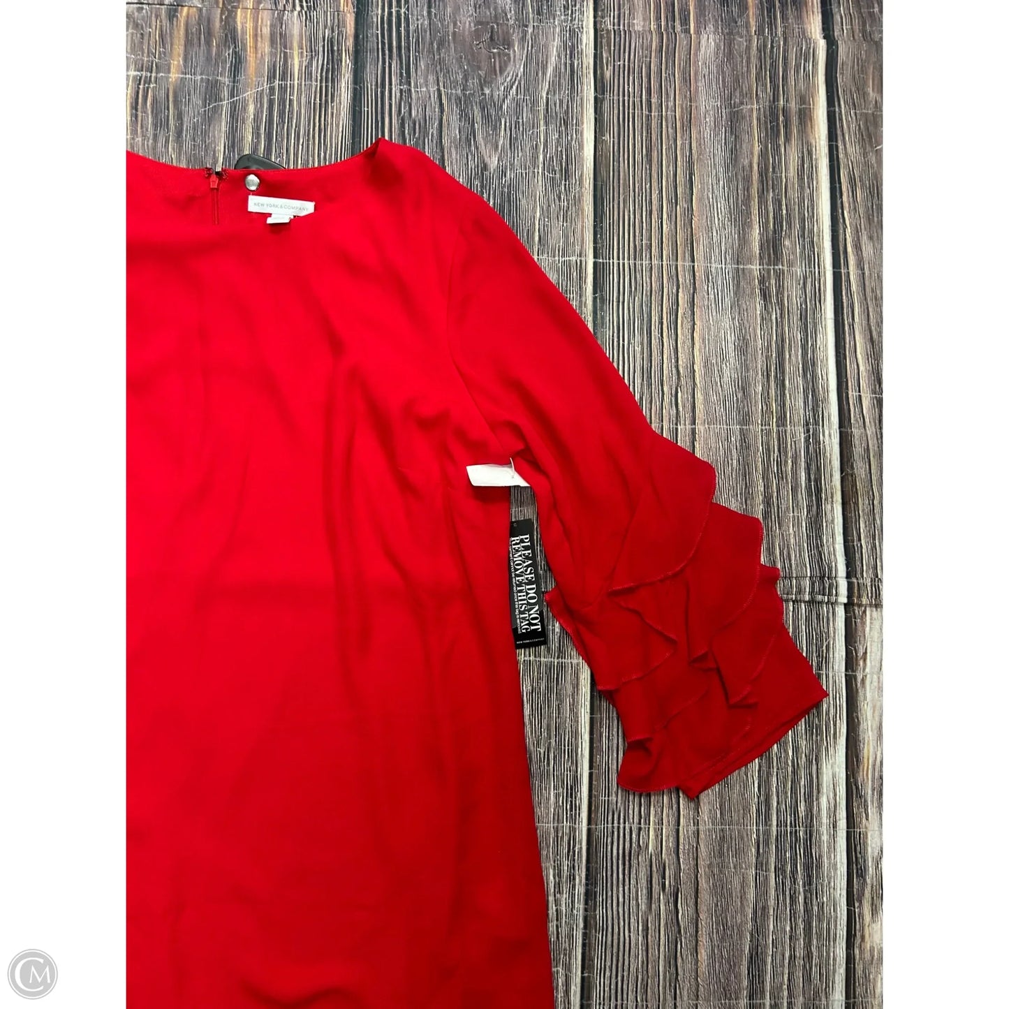 Dress Casual Midi By New York And Co In Red, Size: M