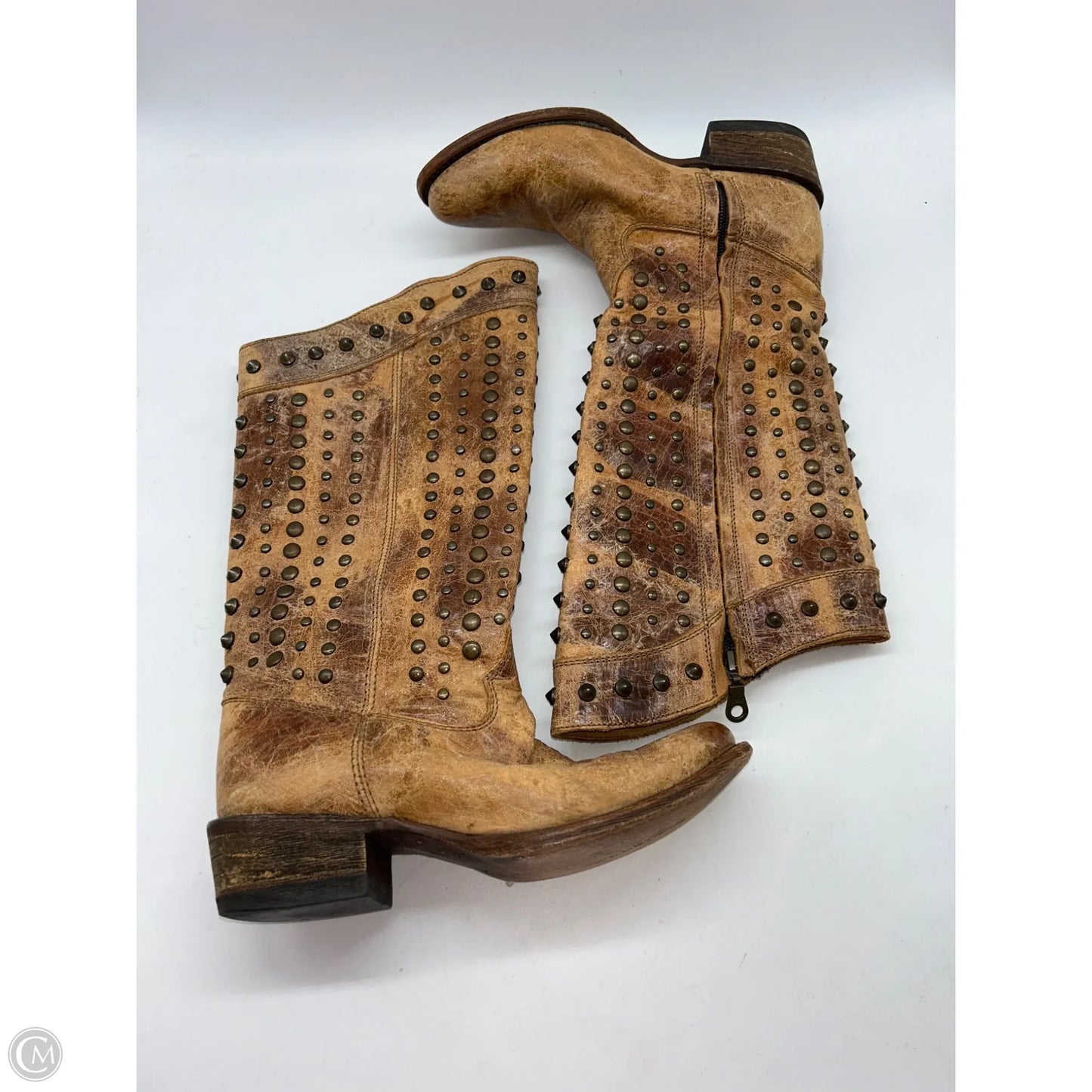 Boots Leather By Corral In Tan, Size: 6.5