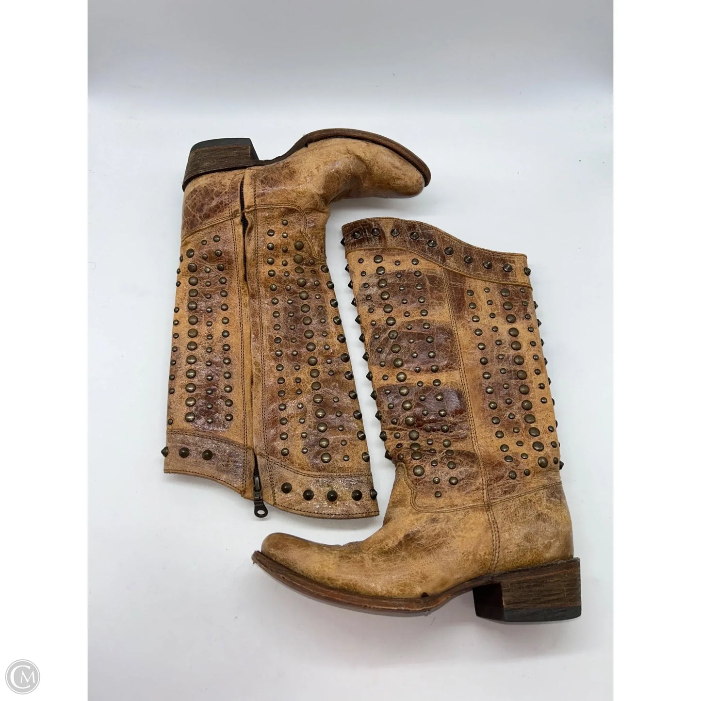 Boots Leather By Corral In Tan, Size: 6.5