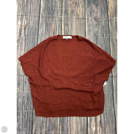 Sweater Short Sleeve By Free People In Orange, Size: S