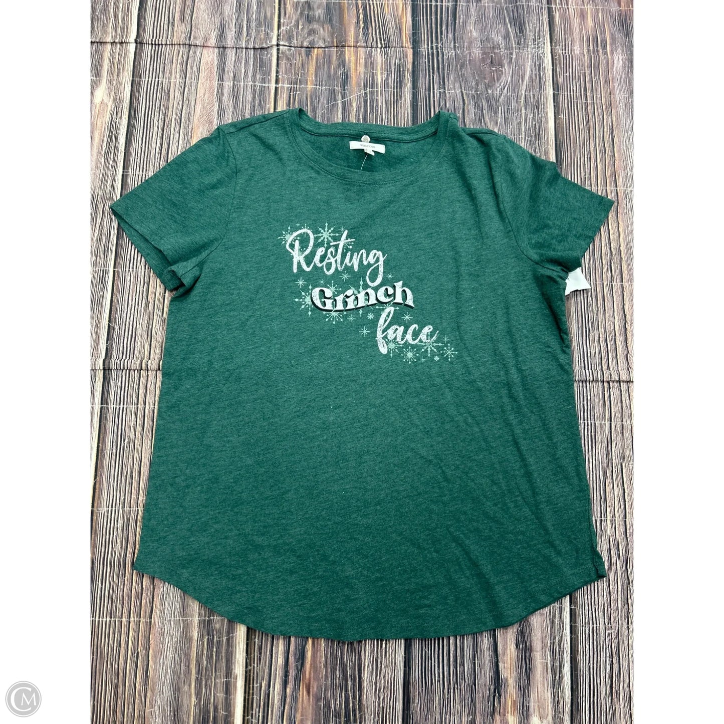 Top Short Sleeve By Maurices In Green, Size: L