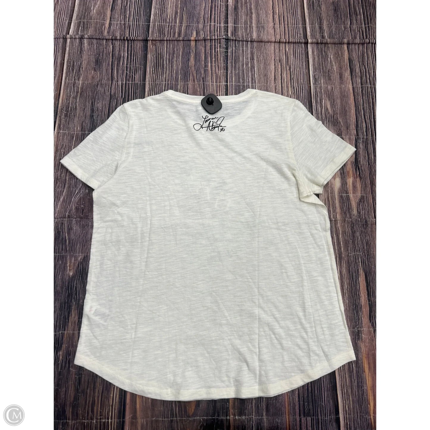 Top Short Sleeve By Maurices In Cream, Size: M