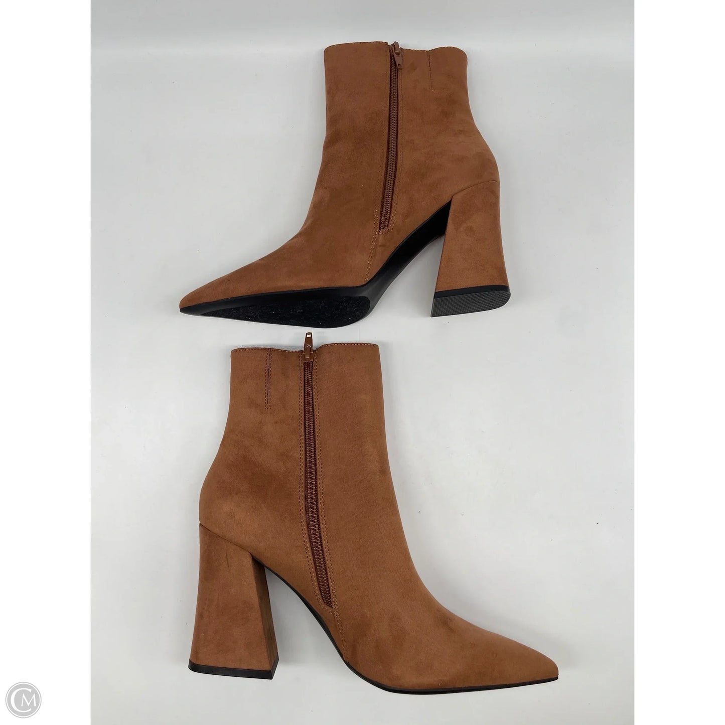 Boots Ankle Heels By Madden Girl In Brown, Size: 10