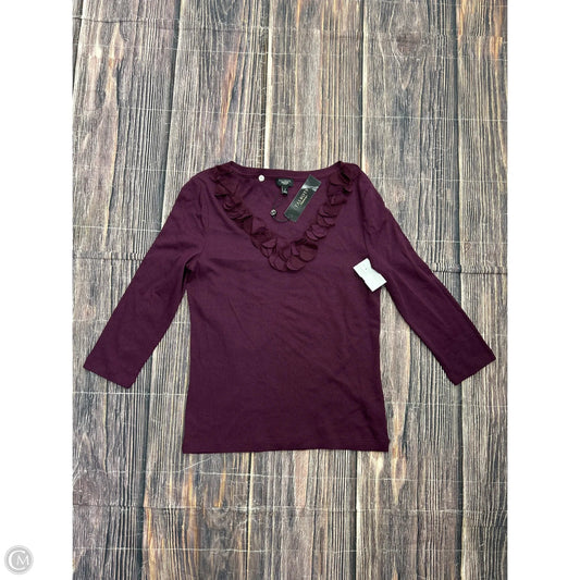 Top Long Sleeve By Talbots In Purple, Size: S Petite