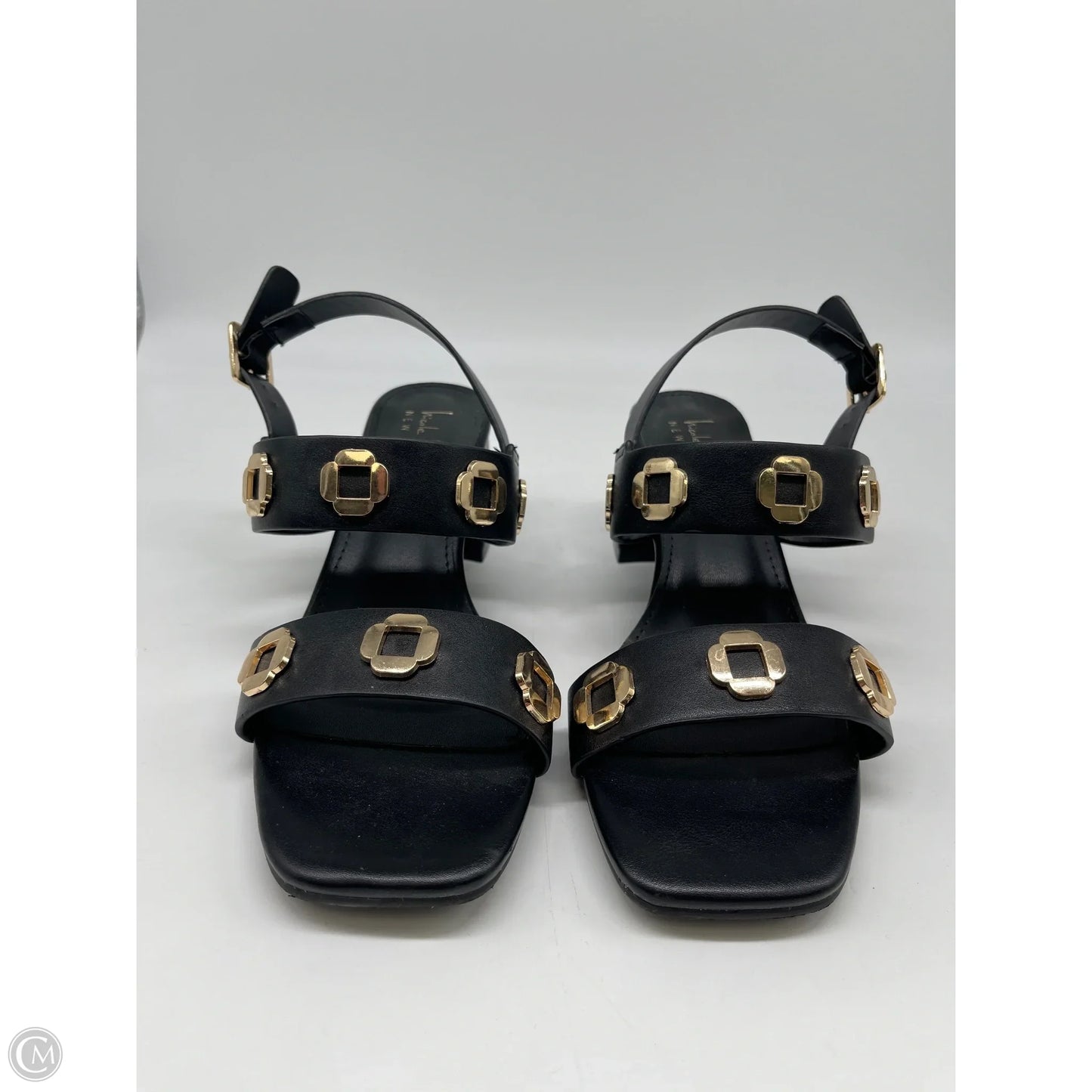 Sandals Heels Block By Nicole Miller In Black, Size: 7.5