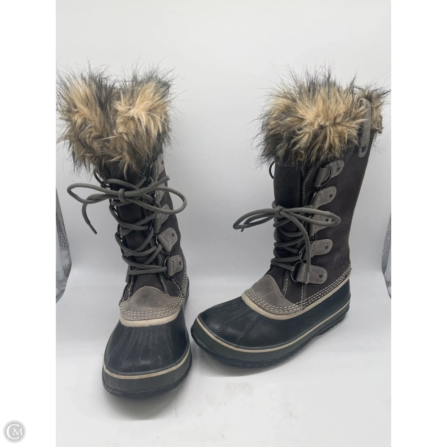 Boots Mid-calf Flats By Sorel In Grey, Size: 8.5