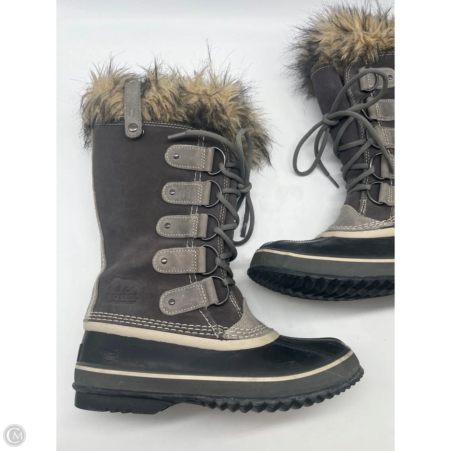 Boots Mid-calf Flats By Sorel In Grey, Size: 8.5