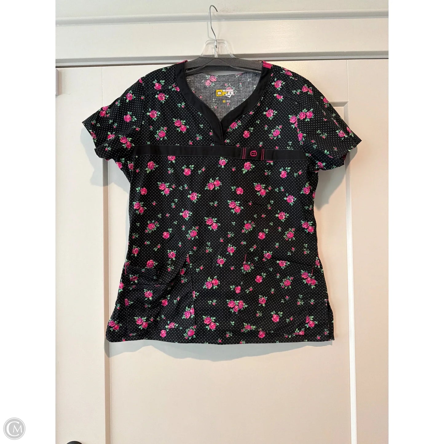 Top Short Sleeve By Clothes Mentor In Floral Print, Size: M