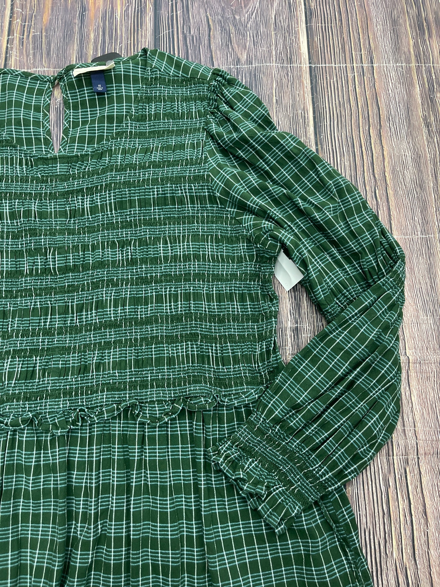 Green Dress Casual Short Universal Thread, Size 1x