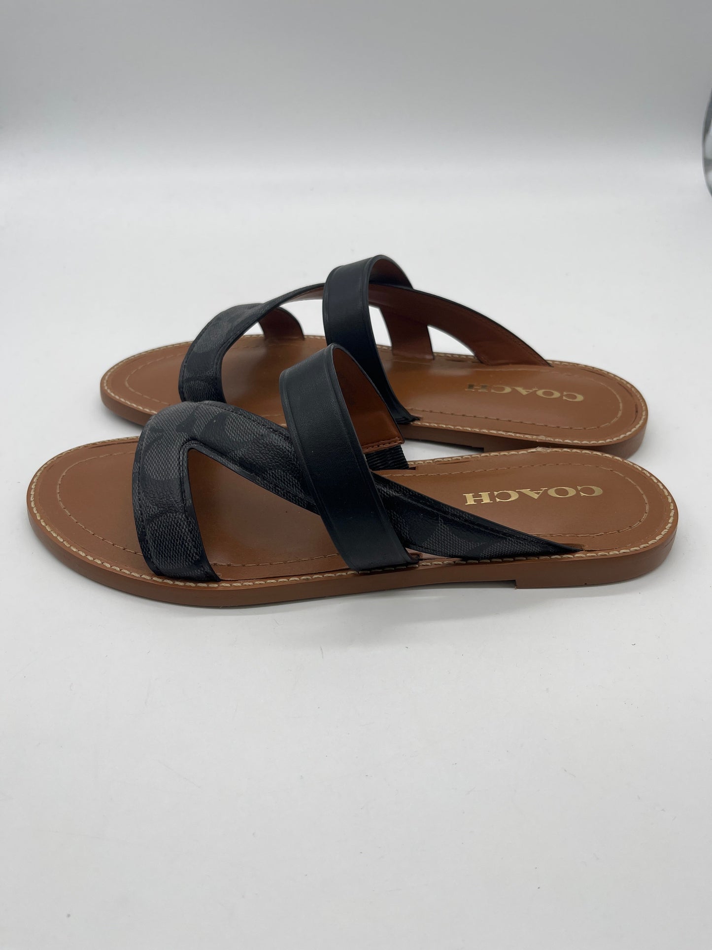 Sandals Flats By Coach In Black, Size: 9