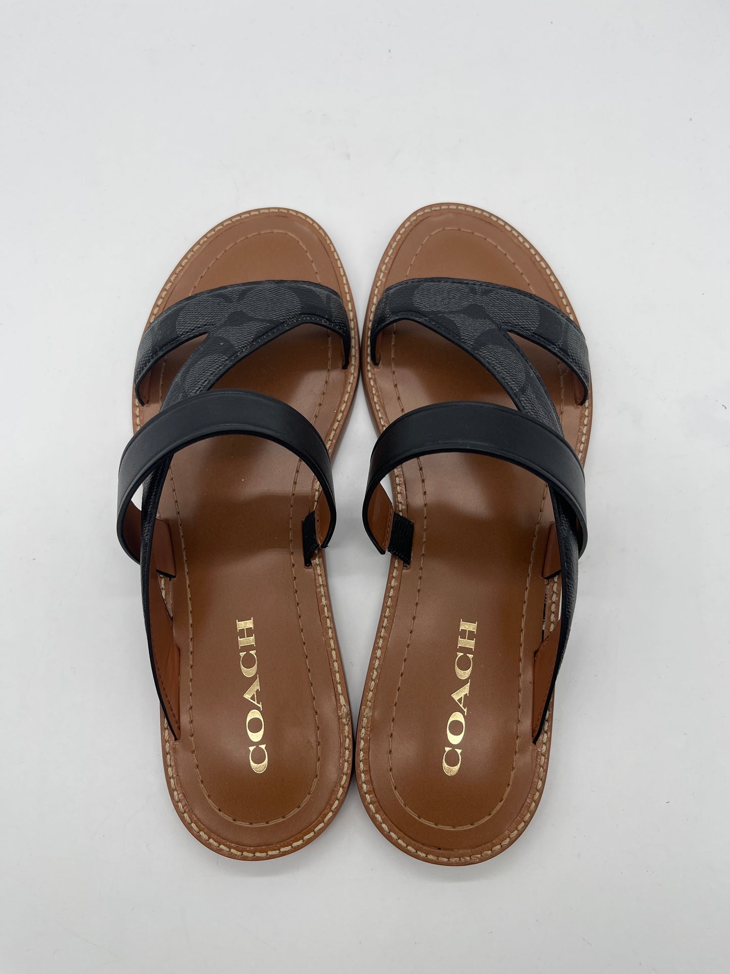 Sandals Flats By Coach In Black, Size: 9