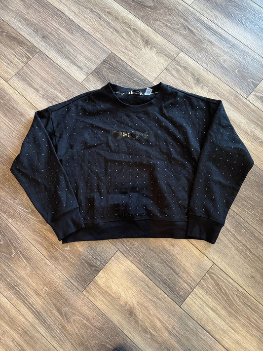 Sweatshirt Crewneck By Dkny In Black, Size: M