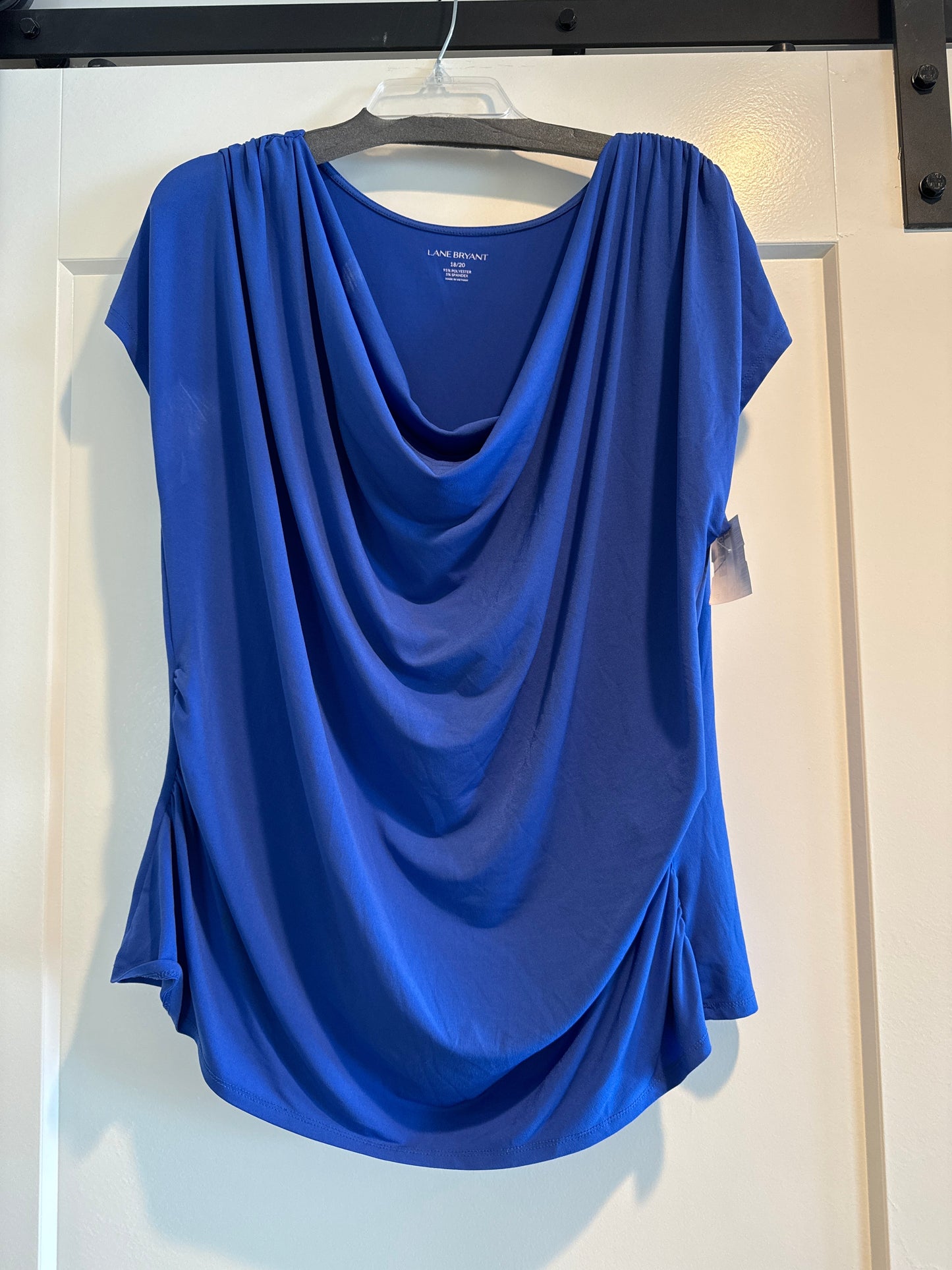 Top Short Sleeve By Lane Bryant In Blue, Size: 1x