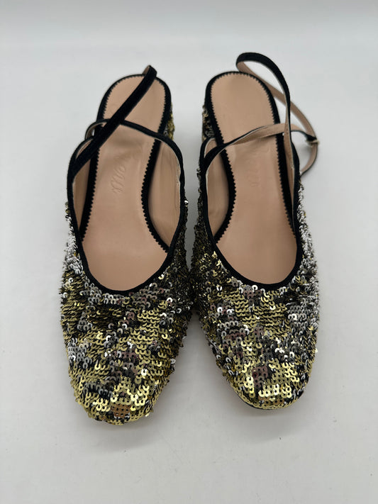 Shoes Heels Block By J. Crew In Gold, Size: 8.5