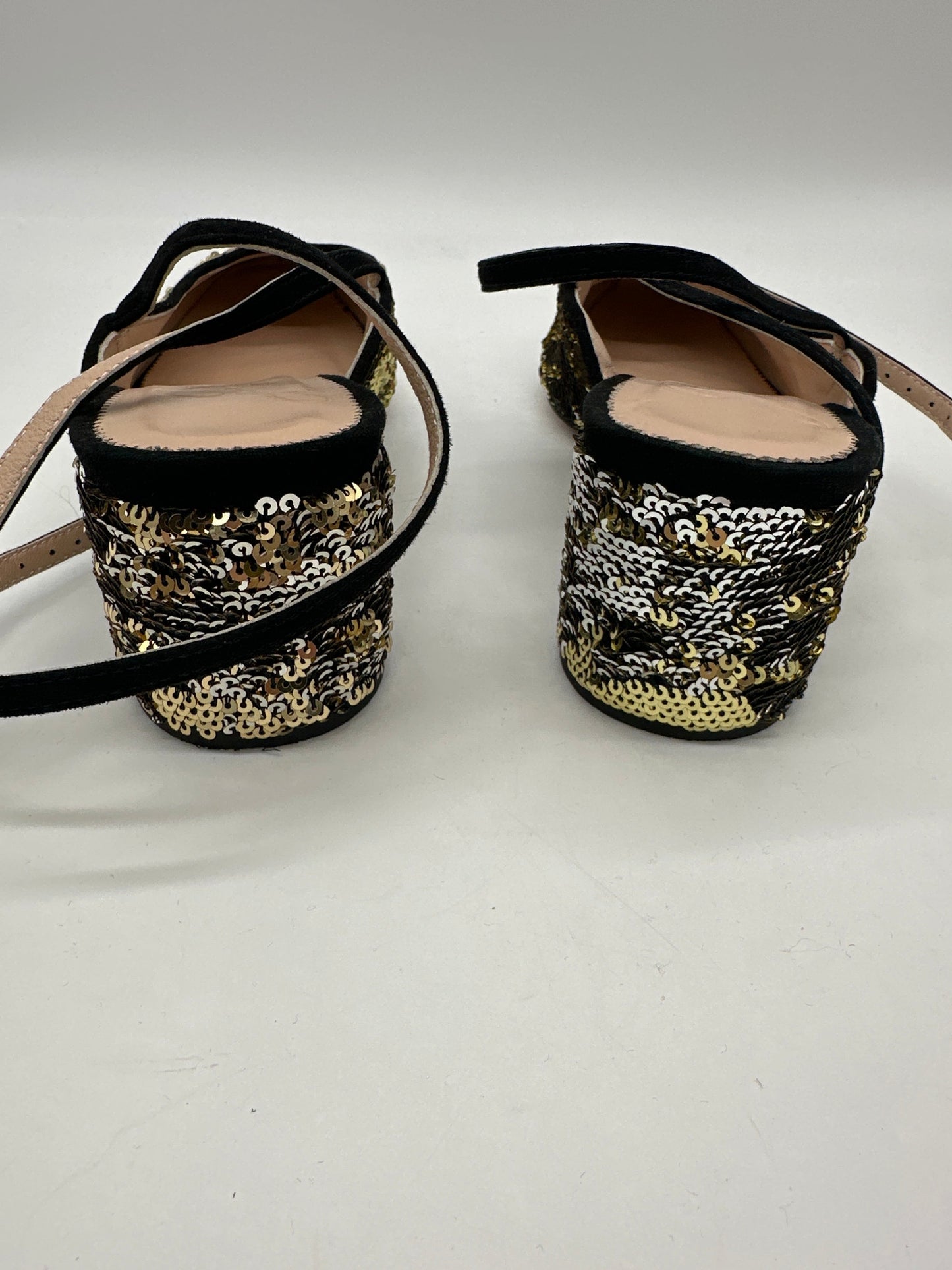 Shoes Heels Block By J. Crew In Gold, Size: 8.5