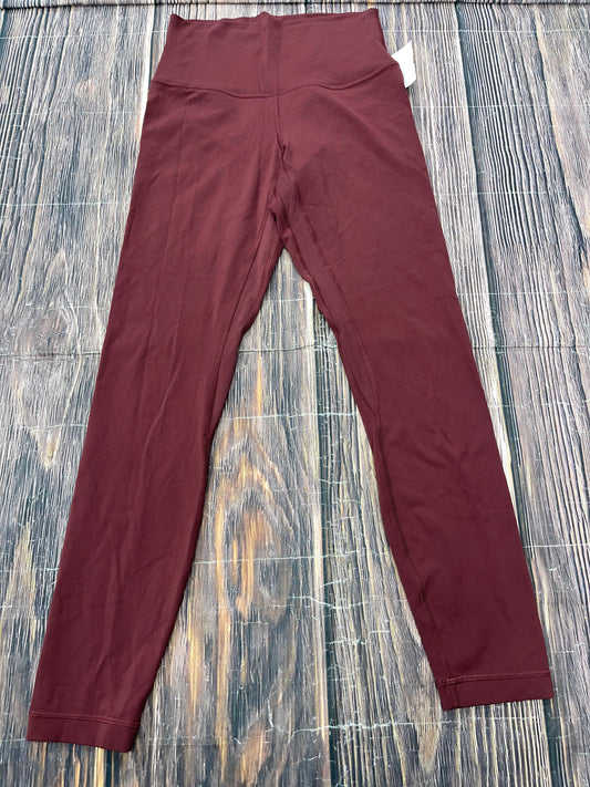 Athletic Leggings By Lululemon In Red, Size: 4